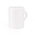 White ceramic handle mug on isolated background with clipping path. Blank drink cup for your design Royalty Free Stock Photo