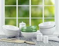 White ceramic kitchenware. Royalty Free Stock Photo