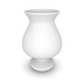 White ceramic modern vase with shadow