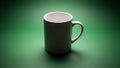 The mug has a classic cylindrical shape with a rounded handle Royalty Free Stock Photo