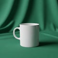 The mug has a classic cylindrical shape with a rounded handle Royalty Free Stock Photo