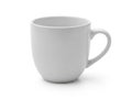 Blank White Ceramic Mug Mockup: Clean Coffee Cup Template for Custom Branding Royalty Free Stock Photo