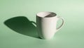 Contrast highlights the mug s contours and the simplicity of the Royalty Free Stock Photo