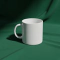 Mug has a simple design with a cylindrical shape and a curved handle on Royalty Free Stock Photo