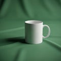 The mug has a cylindrical shape with a curved handle on the right side Royalty Free Stock Photo