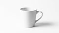 Mug has a sturdy curved handle on the right side with a smooth Royalty Free Stock Photo