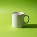 The mug has a standard cylindrical shape with a prominent handle on the Royalty Free Stock Photo