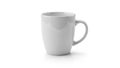 White ceramic mug with a smooth glossy surface and a rounded form Royalty Free Stock Photo
