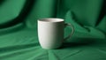Highlighting the mug s form and the contrasting colors of white against Royalty Free Stock Photo