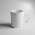 A white ceramic mug with a smooth surface and a simple, cylindrical shape Royalty Free Stock Photo