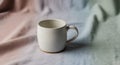 White ceramic mug with a smooth, Royalty Free Stock Photo