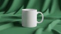 Mug has a cylindrical shape with a smooth surface and a sturdy rounded Royalty Free Stock Photo