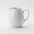 Ceramic pitcher with a glossy finish featuring a rounded body and a Royalty Free Stock Photo