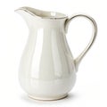 White ceramic pitcher isolated on white background Royalty Free Stock Photo
