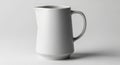 White ceramic pitcher with a smooth Royalty Free Stock Photo