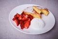 White ceramic porcelain pieces of apple pie plate sweet dessert Royalty Free Stock Photo