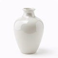 White ceramic Rosenthal Gianna vase on a white background Royalty Free Stock Photo