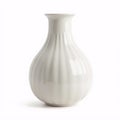 White ceramic Rosenthal Gianna vase on a white Royalty Free Stock Photo