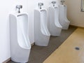 White ceramic sanitary ware in restroom, Toilet for men