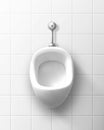 White ceramic urinal on wall in male toilet Royalty Free Stock Photo