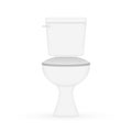 White ceramics clean toilet bowl icon. Vector stock illustration