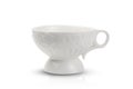 White ceramics cup on white background with clipping path