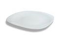 White ceramics plate bowl isolated cut out, empty tableware mock up template