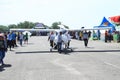 White Cesna airplane on Airshow Royalty Free Stock Photo