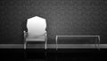 White Chair and Coffee Table Royalty Free Stock Photo