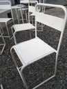 White Chair and rokcs Royalty Free Stock Photo