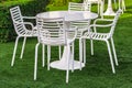 white chairs and table Royalty Free Stock Photo