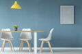 Poster in blue dining room Royalty Free Stock Photo