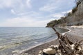 The white chalk cliffs of Stevns Klint, Denmark on a summer day Royalty Free Stock Photo