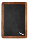 A white chalk on Empty Chalk board Background/Blank Royalty Free Stock Photo