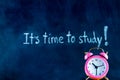 Ready to study background on chalkboard desk Royalty Free Stock Photo