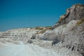 White chalk or marble quarry rocks Royalty Free Stock Photo