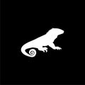 Chameleon icon, Simple Chameleon logo on dark background