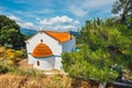 White chapel, Crete Island, Greece Royalty Free Stock Photo