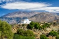 White chapel at Crete, Greece Royalty Free Stock Photo