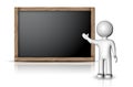 White character and blackboard