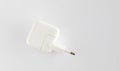 White charger and adapter for mobile phone