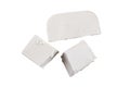 White cheese isolated on the white Royalty Free Stock Photo