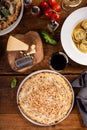 White cheese neapolitan style pizza with artichokes