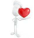 White chef with red heart