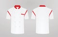 White chef uniform. front and back view