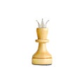 White chess King piece, isolated on a white background. Sport. Chess. Design Royalty Free Stock Photo