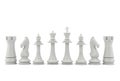 White chess pieces isolated on white background Royalty Free Stock Photo