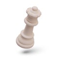 White chess queen leaning forward. Attack, checkmate, maneuver Royalty Free Stock Photo