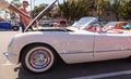White 1954 Chevrolet corvette