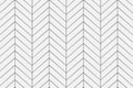 White chevron tile seamless pattern. Kitchen backsplash or bathroom floor zigzag texture. Stone or ceramic brick wall Royalty Free Stock Photo
